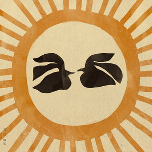 Birds under the soltice sun