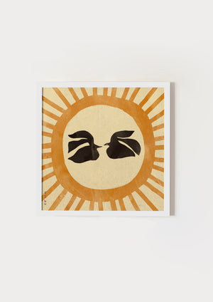 Birds under the soltice sun