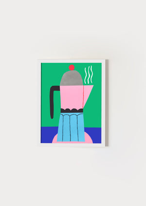 Steaming Coffee Maker